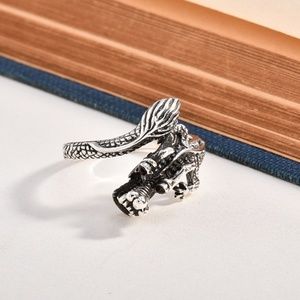 Sterling Dragon Ring